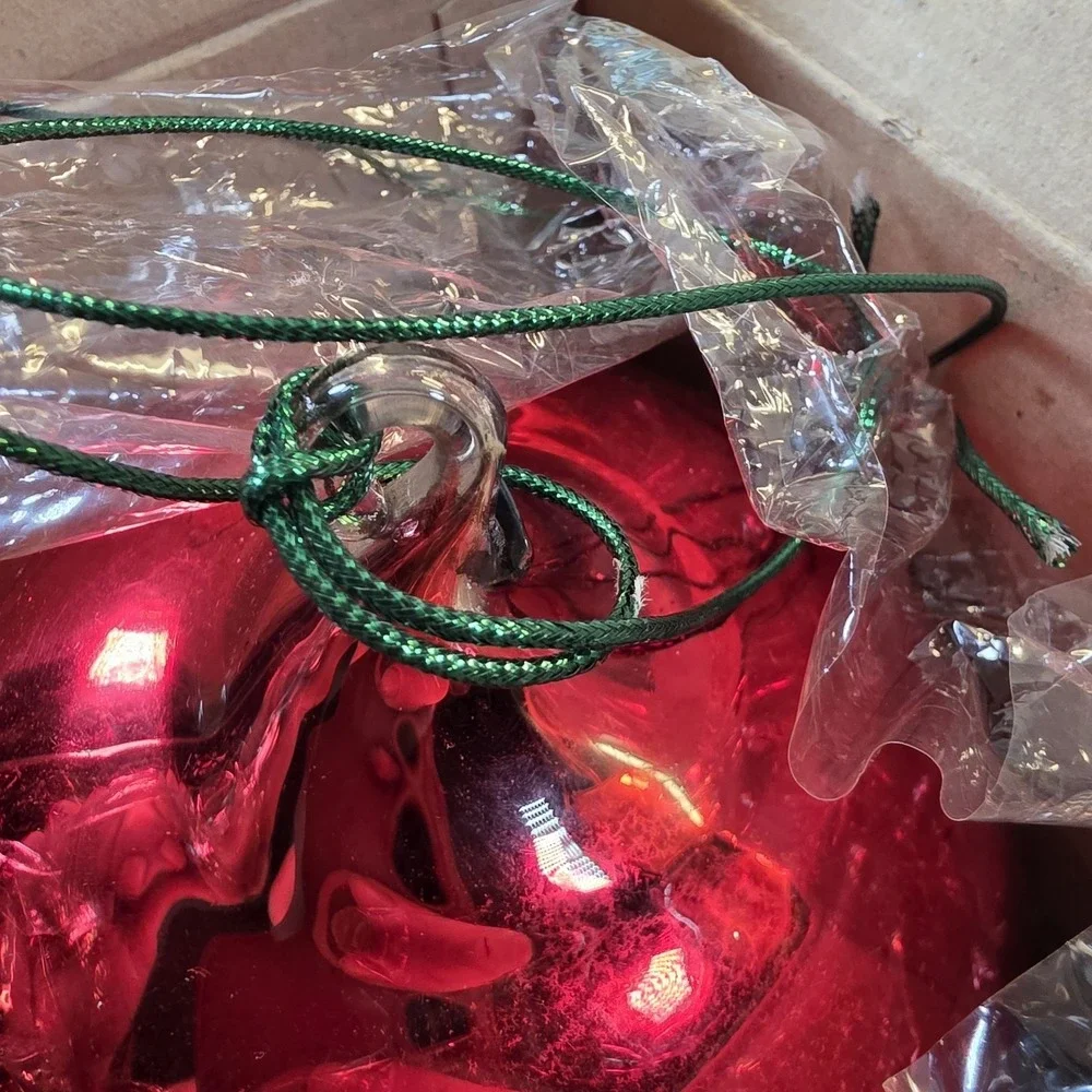 Vintage Dept 56 Mercury Glass Christmas Ball Ornament 6